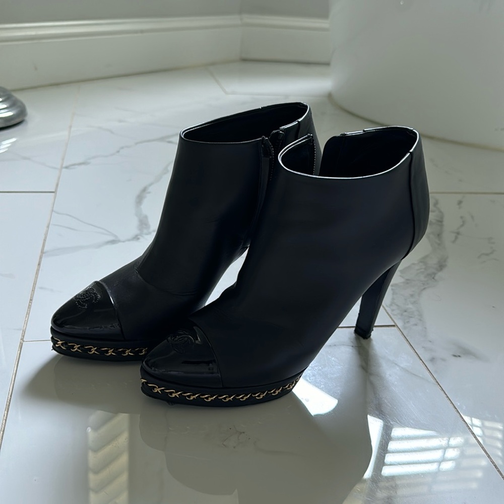 Chanel Chain Booties